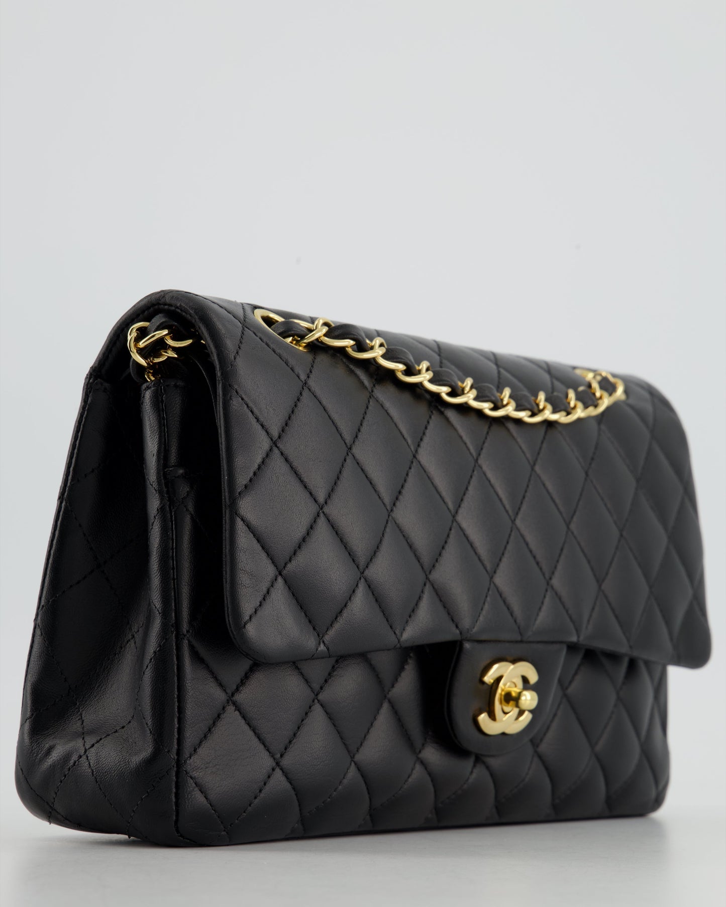 Chanel Medium Black Classic Double Flap in Lambskin Leather with Gold Hardware Bag RRP - £8,530