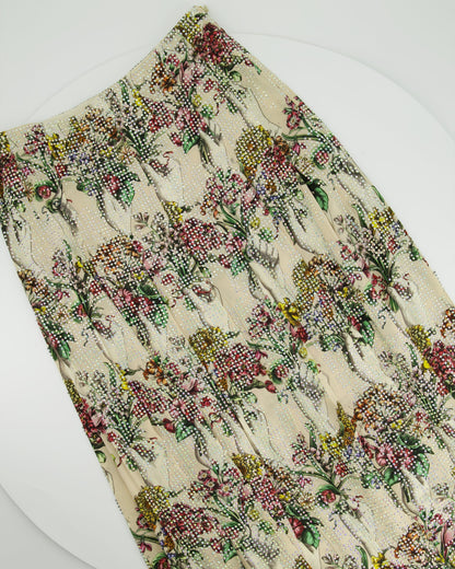Gucci Floral Bouquet Print with Crystals Skirt IT 38 (UK 6) RRP ?2250