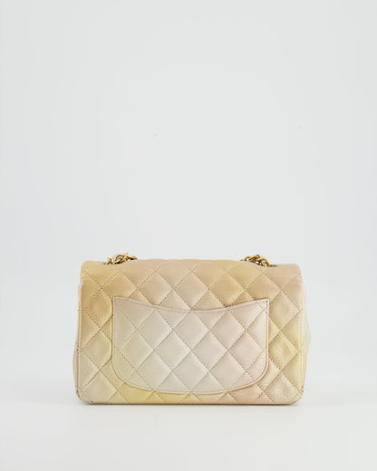 *UNICORN* Chanel Metallic Gold Ombre Mini Rectangular in Aged Calfskin with Brushed Gold Hardware