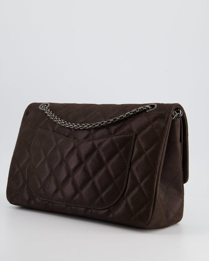 Chanel Chocolate Brown Maxi 2.55 Reissue in Iridescent Calfskin with Ruthenium Hardware