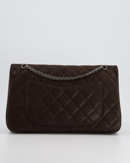 Chanel Chocolate Brown Maxi 2.55 Reissue in Iridescent Calfskin with Ruthenium Hardware