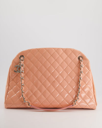 Chanel Pink Patent Mademoiselle Shoulder Bag with Silver Hardware