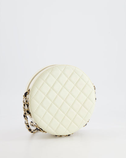 Chanel La Pausa Coco Lifesaver Bag in Black and White with Champagne Gold Hardware