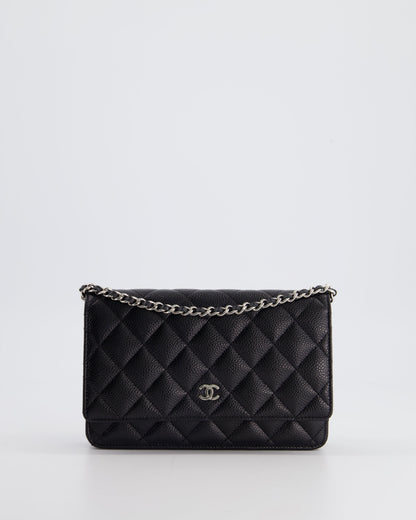 Chanel Black Wallet on Chain in Caviar with Silver Hardware