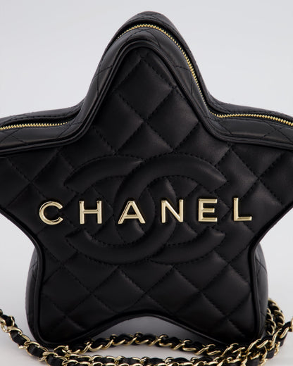 Chanel Black Star Bag in Lambskin Leather with Champagne Gold Hardware