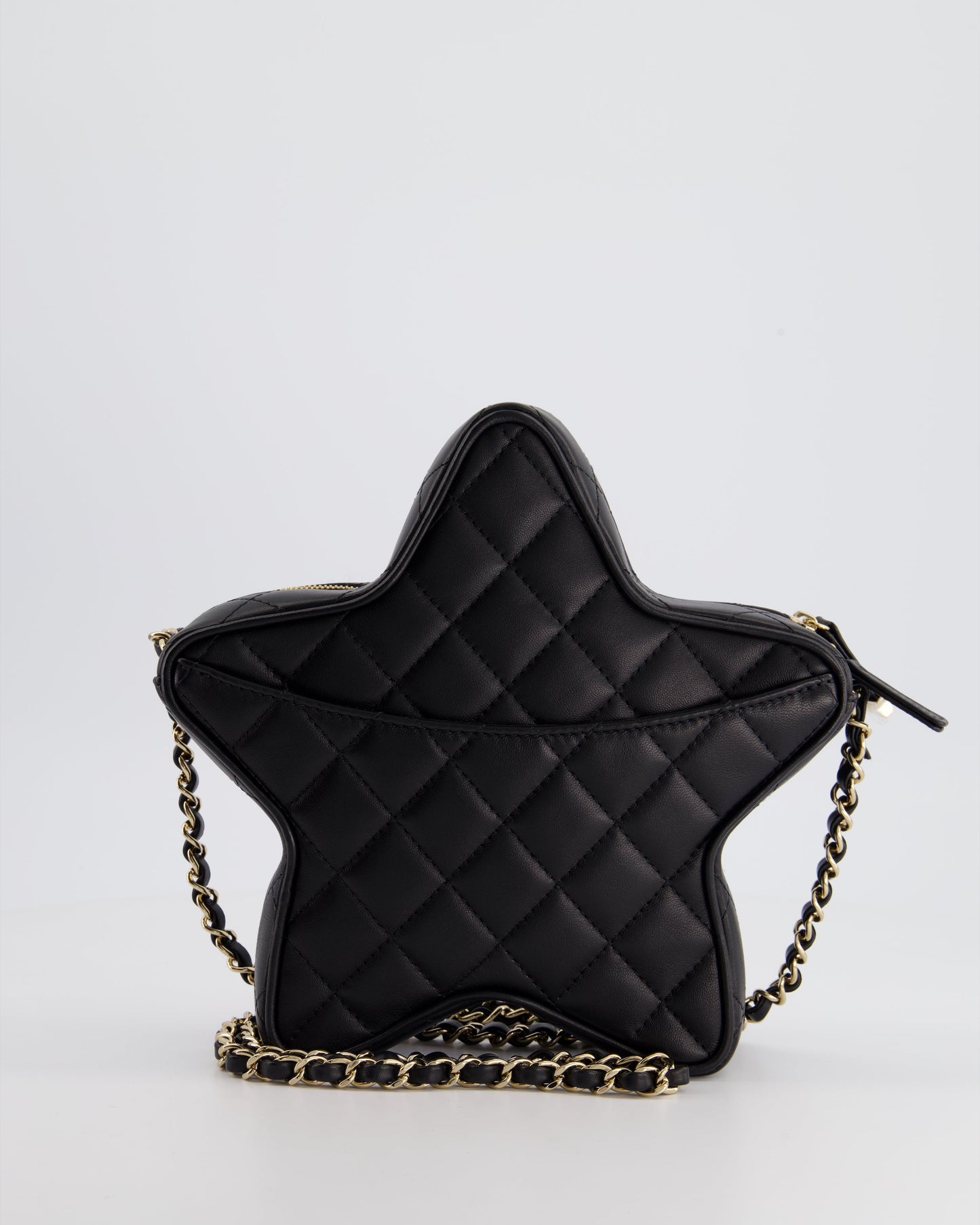 Chanel Black Star Bag in Lambskin Leather with Champagne Gold Hardware