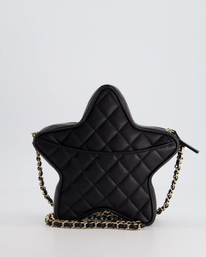 Chanel Black Star Bag in Lambskin Leather with Champagne Gold Hardware