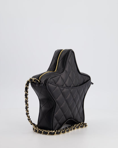 Chanel Black Star Bag in Lambskin Leather with Champagne Gold Hardware
