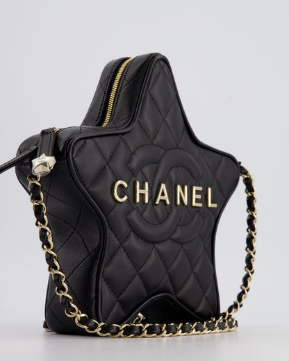Chanel Black Star Bag in Lambskin Leather with Champagne Gold Hardware