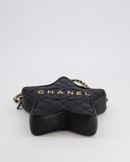 Chanel Black Star Bag in Lambskin Leather with Champagne Gold Hardware