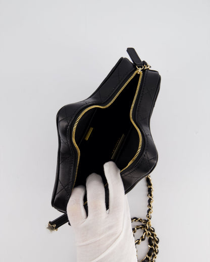 Chanel Black Star Bag in Lambskin Leather with Champagne Gold Hardware