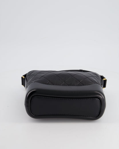 Chanel Black Small Gabrielle Bag in Lambskin Leather with Mixed Hardware
