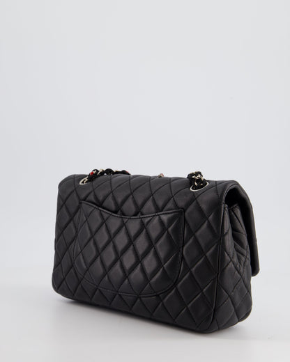 *LIMITED EDITION* Chanel Black Single Flap Bag with Ladybird Embellishment in Lambskin with Silver Hardware