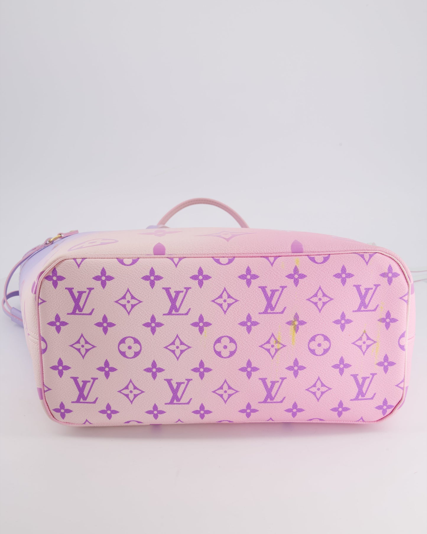 Louis Vuitton Spring In The City Neverfull MM Bag in Blue and Pink Ombre Monogram Canvas with Gold Hardware