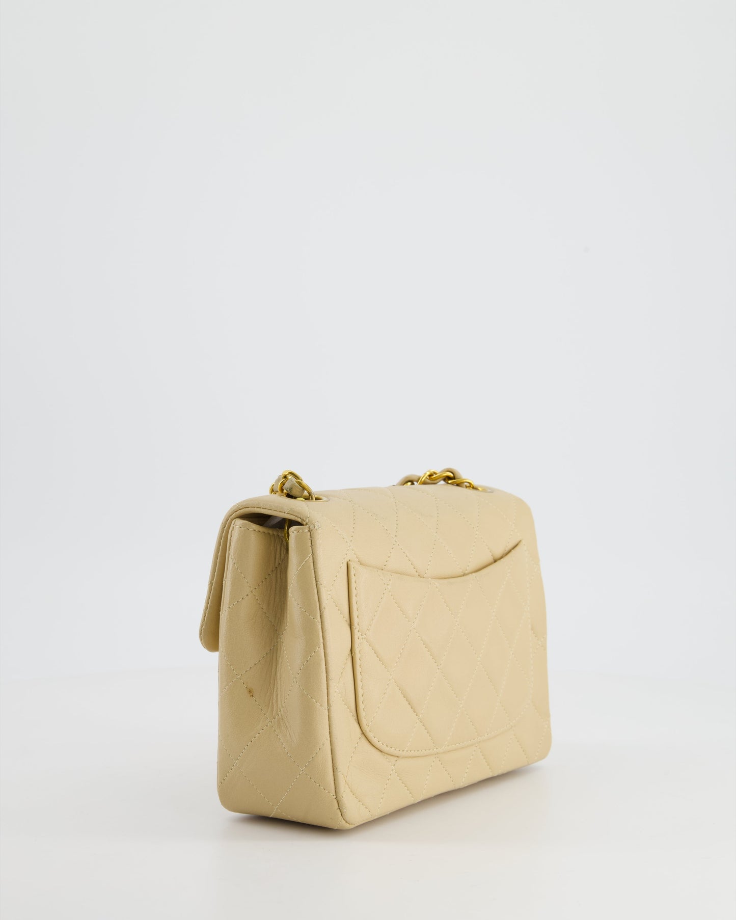 VINTAGE* Chanel Chai Vintage Mini Square Bag in Lambskin Leather with 24K Gold Hardware