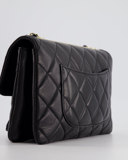 Chanel Black Trendy CC Shoulder Bag in Lambskin Leather with Champagne Gold Hardware