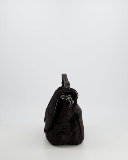 Chanel Chocolate Brown Ponyhair Single Flap Shoulder Bag with Silver Hardware