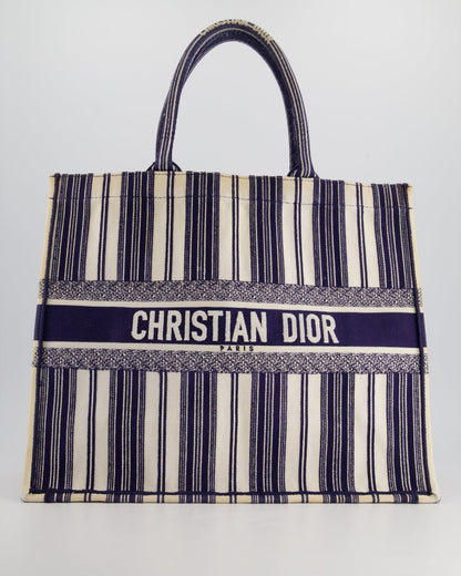 *FIRE PRICE* Christian Dior Navy & White La Canvas Porto Cervo Edition Book Tote
