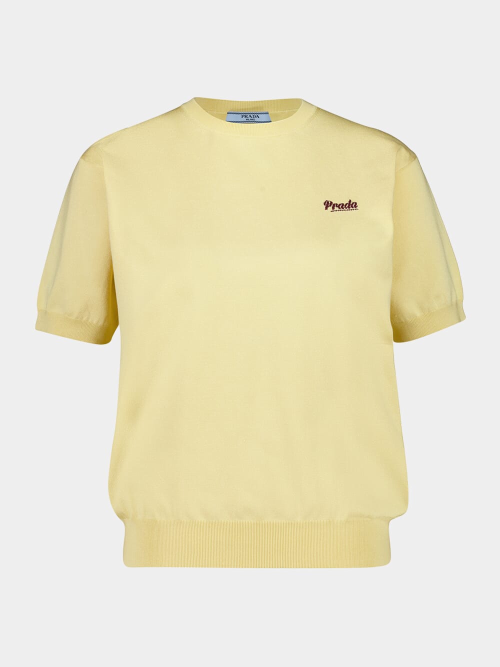 Yellow Wool-Blend Knit Sweater