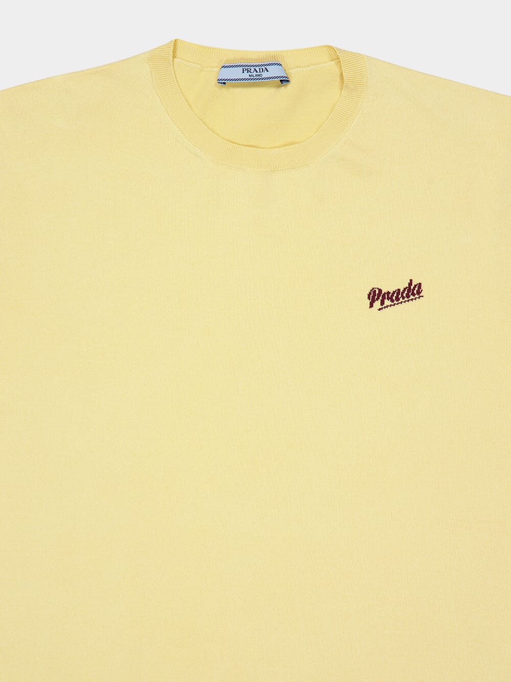 Yellow Wool-Blend Knit Sweater