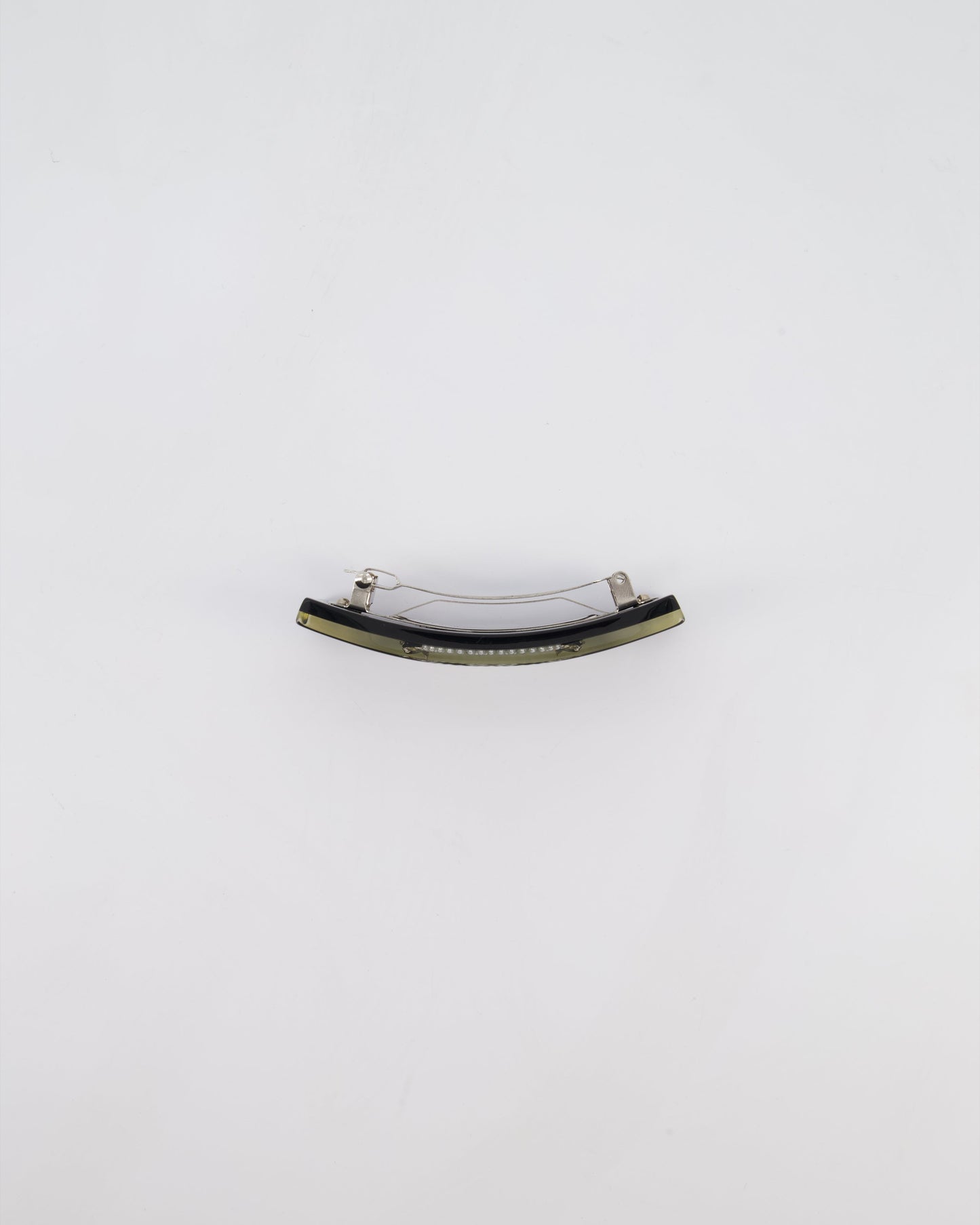 Chanel 16/S Black & White Hair Clip with Logo and Crystals