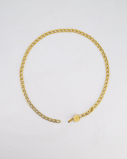 Chanel Vintage Gold Chain Medallion Belt Size 85cm