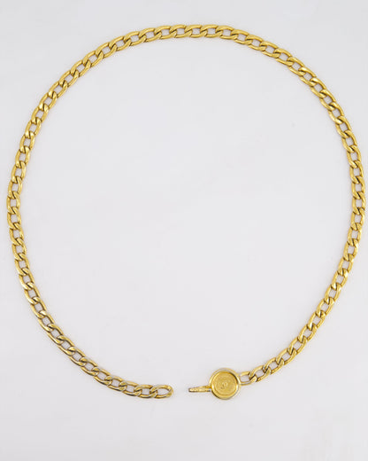 Chanel Vintage Gold Chain Medallion Belt Size 85cm