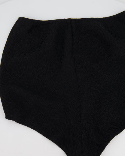 Chanel Black Silk Micro Shorts with CC Logo Prints Size FR 36 (UK 8)