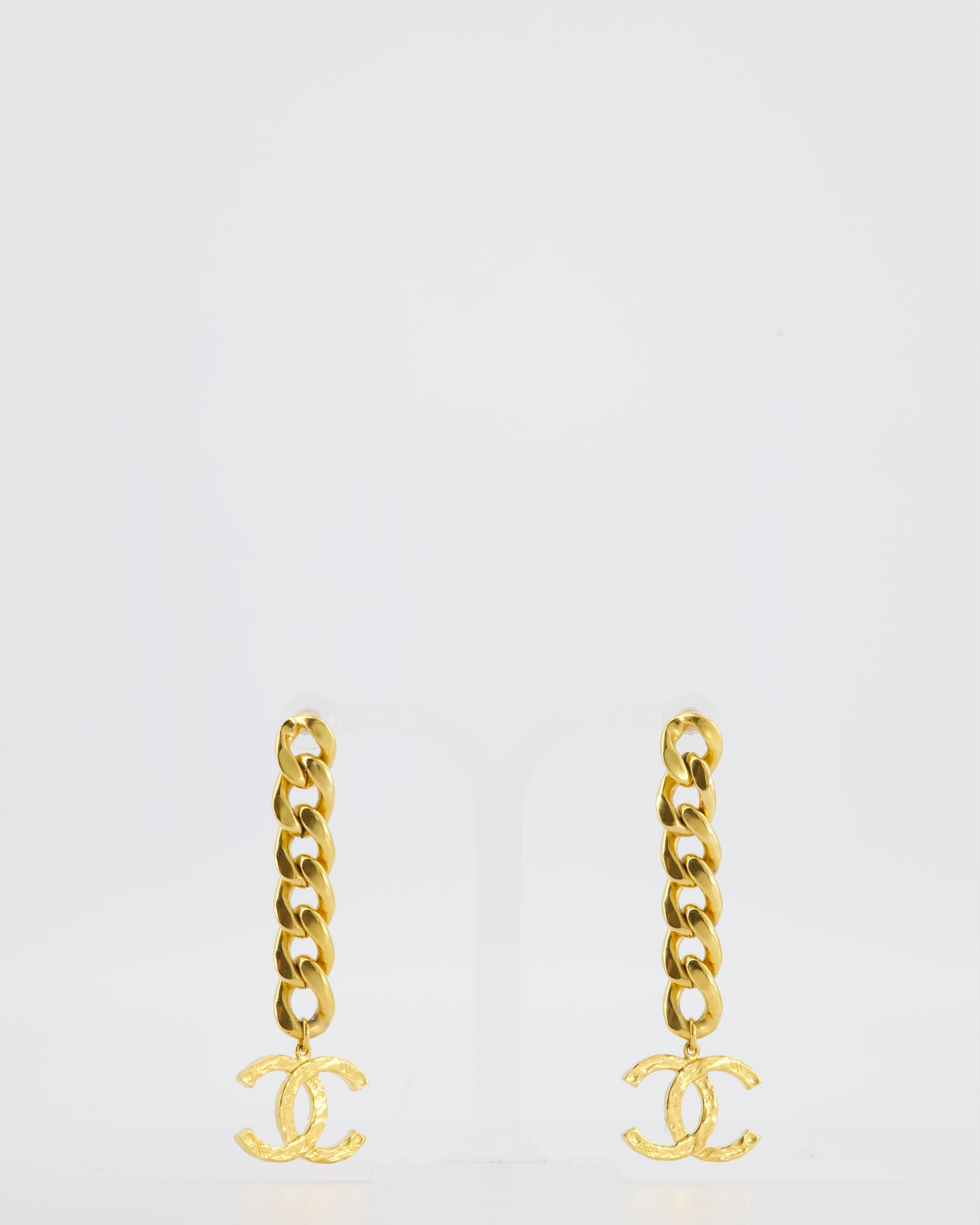 Chanel Earrings 20P Chain Large CC Gold Hardware