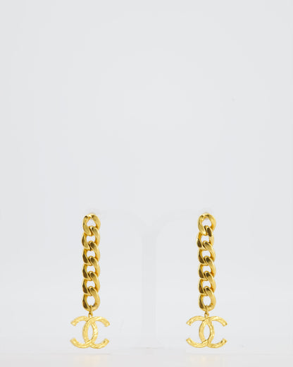 Chanel Earrings 20P Chain Large CC Gold Hardware