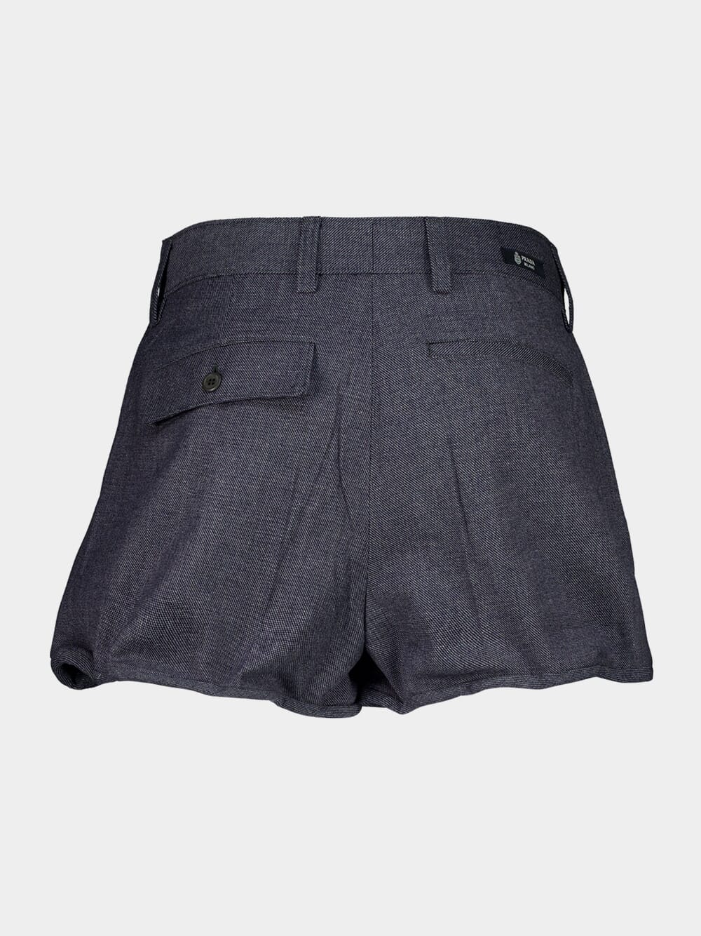 Anthracite Gray Grisaille Wool Shorts