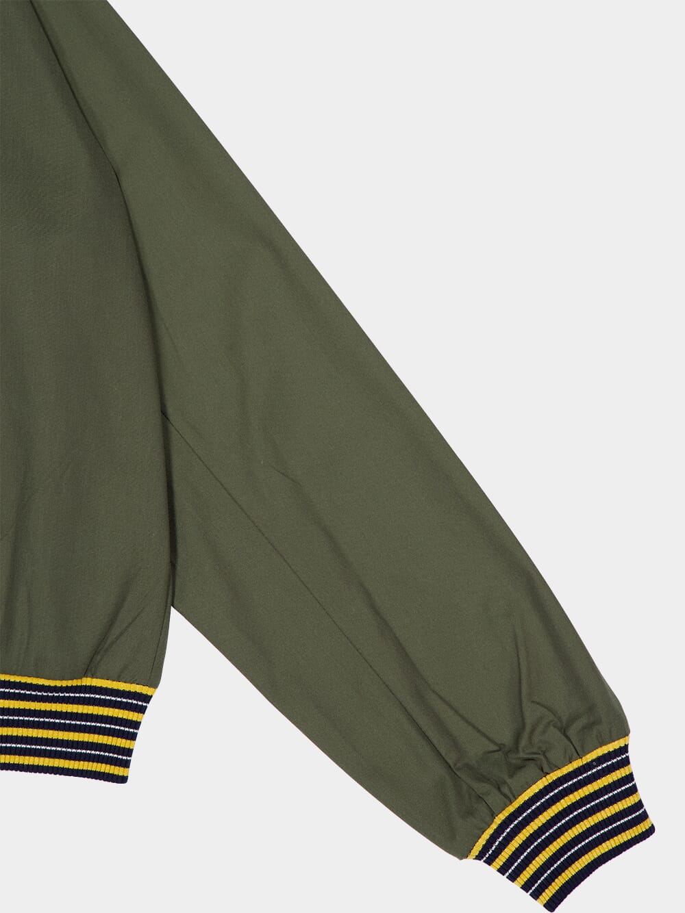 Military Green Cotton Zip Jacket