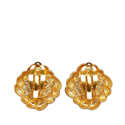 CHANEL Faux Pearl Clip-On Earrings Costume Earrings