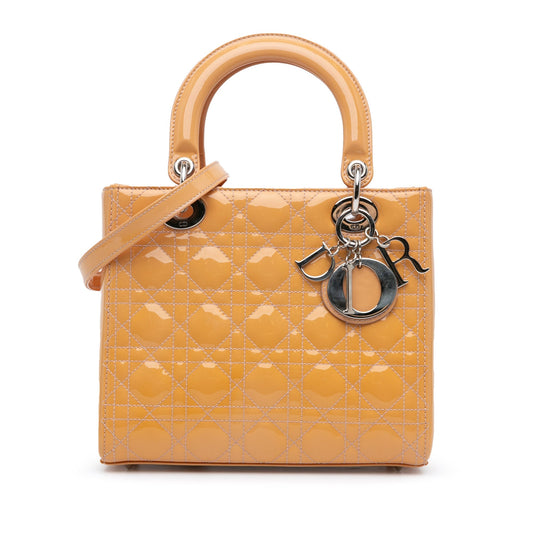 Medium Patent Cannage Lady Dior