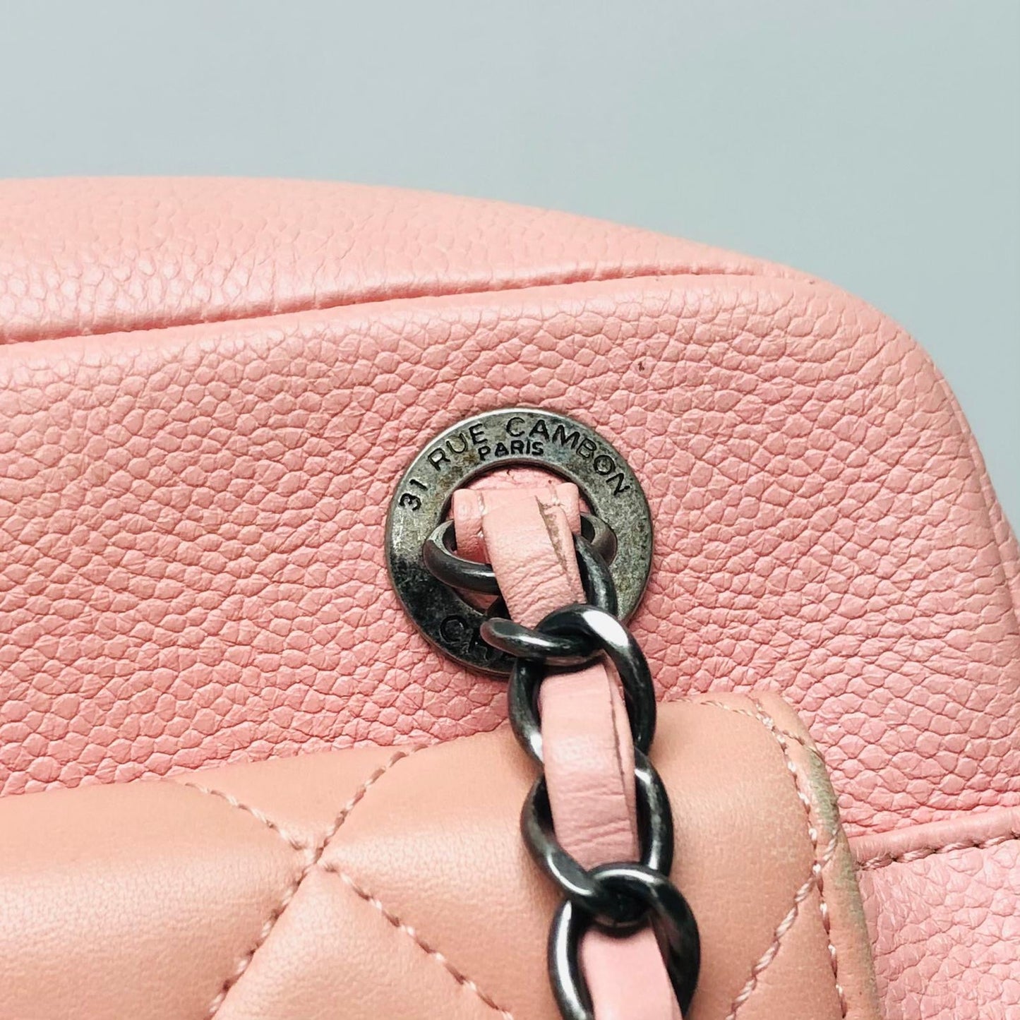 Pink Caviar and Quilted Lambskin Leather Coco Break Camera Bag