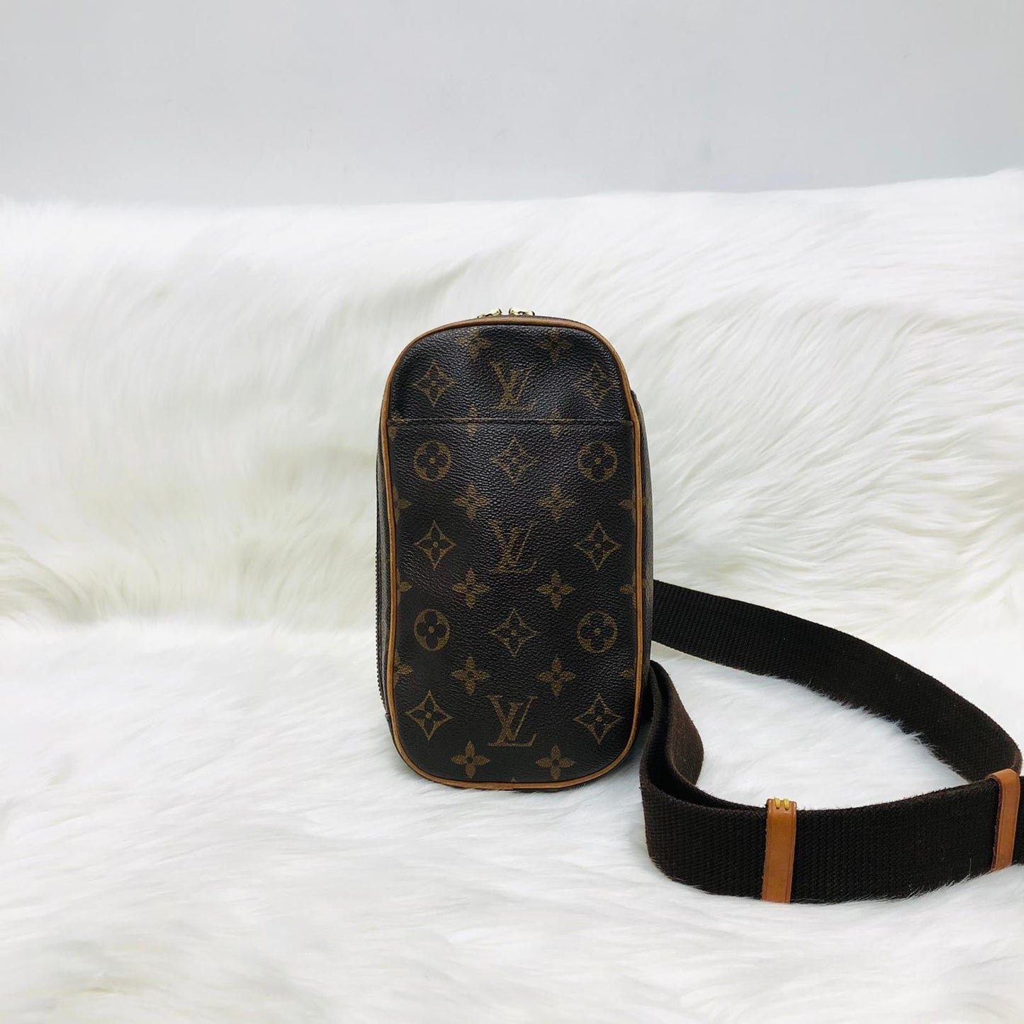 Louis-Vuitton Monogram Pochette Gange Crossbody Fanny Waist Belt Bag