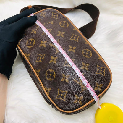 Louis-Vuitton Monogram Pochette Gange Crossbody Fanny Waist Belt Bag