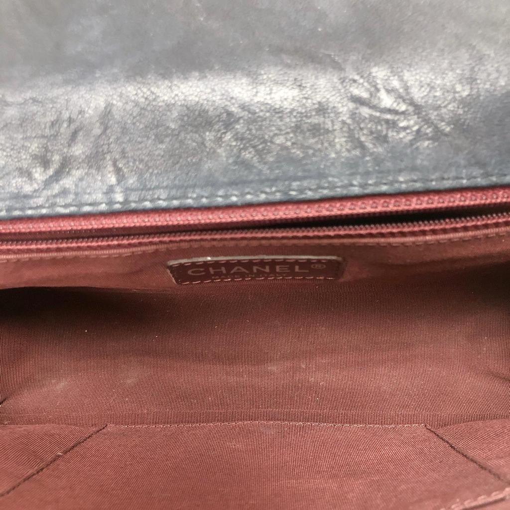 Le Boy Old Medium Crinkled Calfskin with Ruthenium Hardware Black