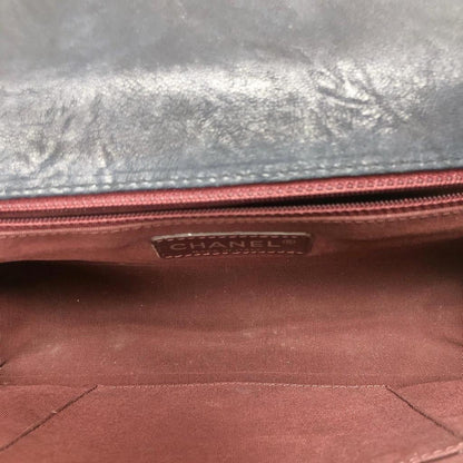 Le Boy Old Medium Crinkled Calfskin with Ruthenium Hardware Black