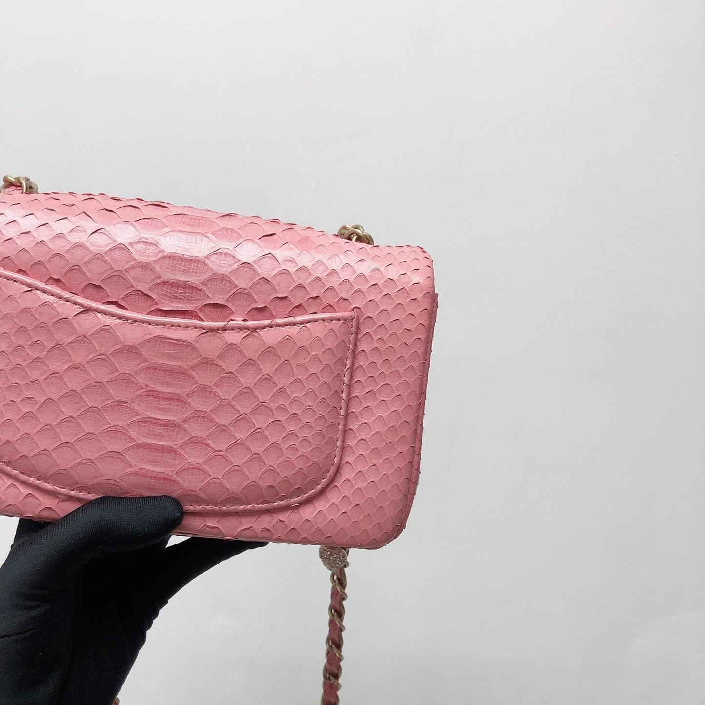 Python Valentine Collection Mini Charm Flap Bag Pink