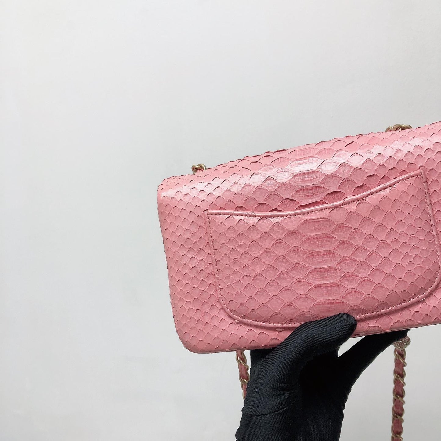 Python Valentine Collection Mini Charm Flap Bag Pink