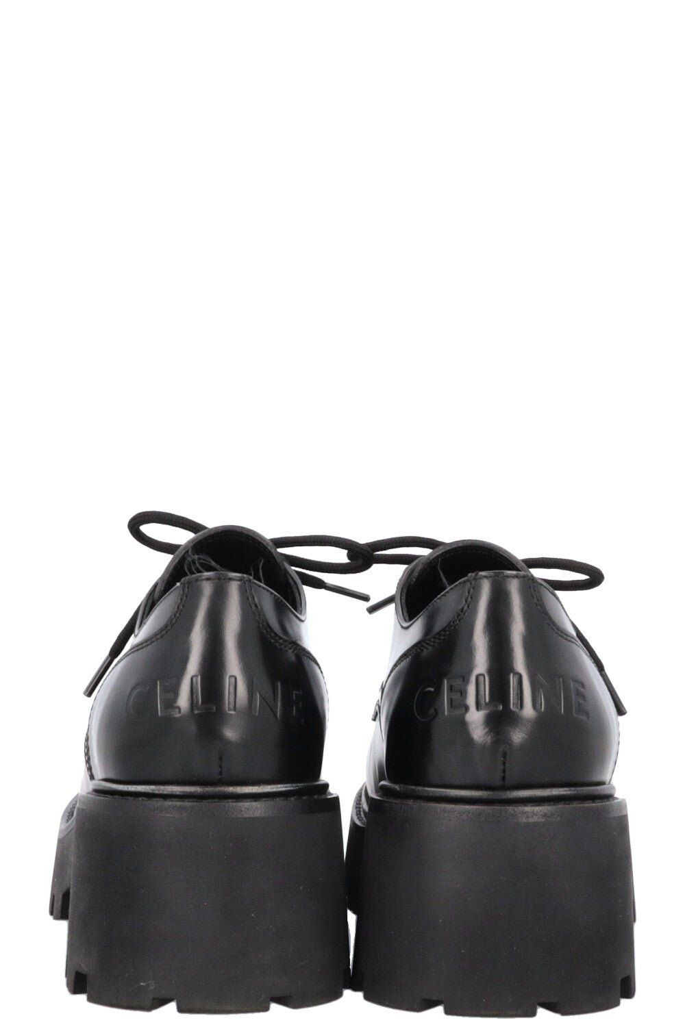 CELINE Perforated Platform Rangers Derby Black