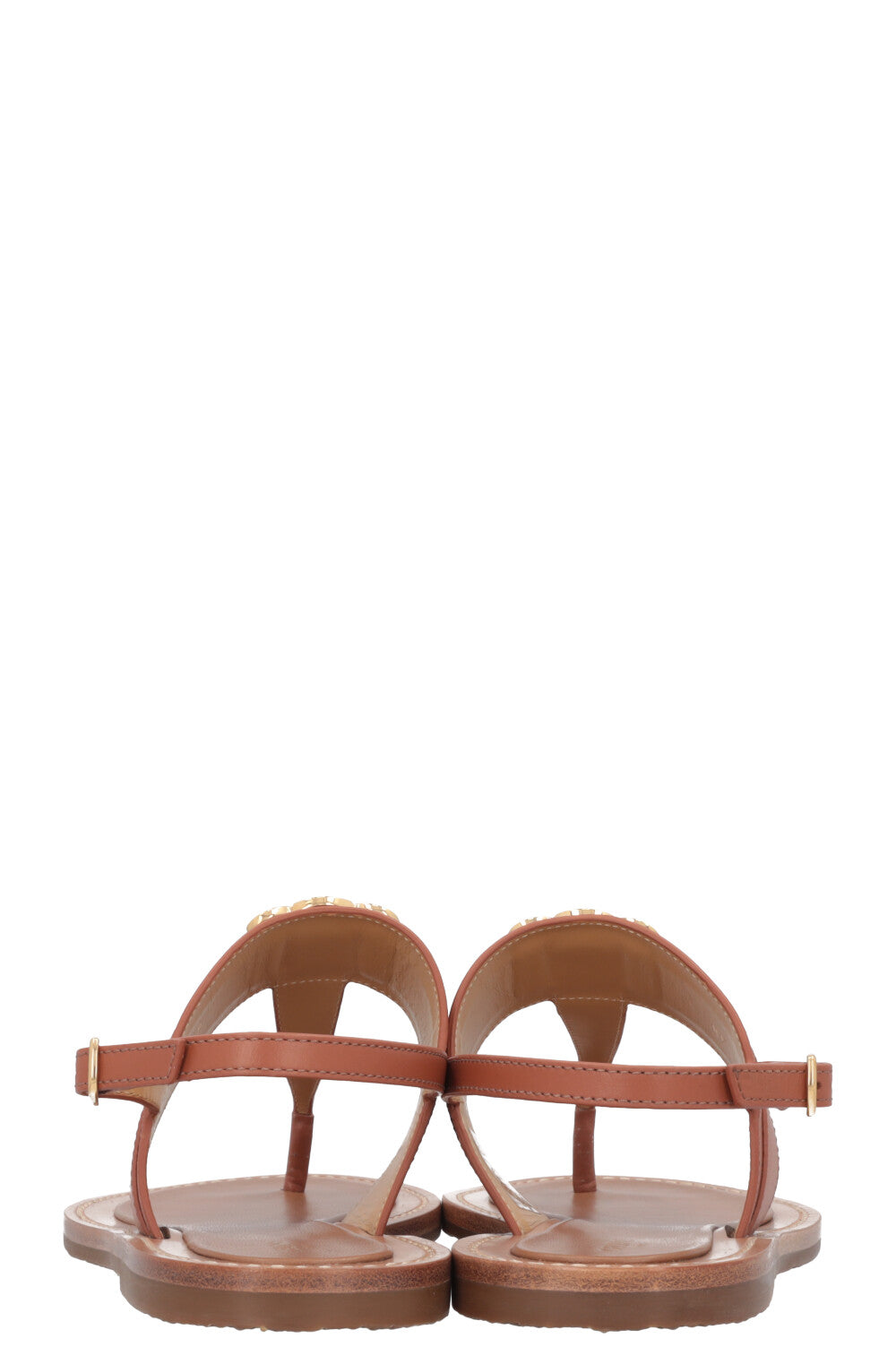 CELINE Lympia Triomphe Flats Leather Brown