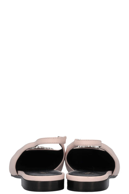 CELINE Alma Triomphe Slingback Flats Leather Rosa