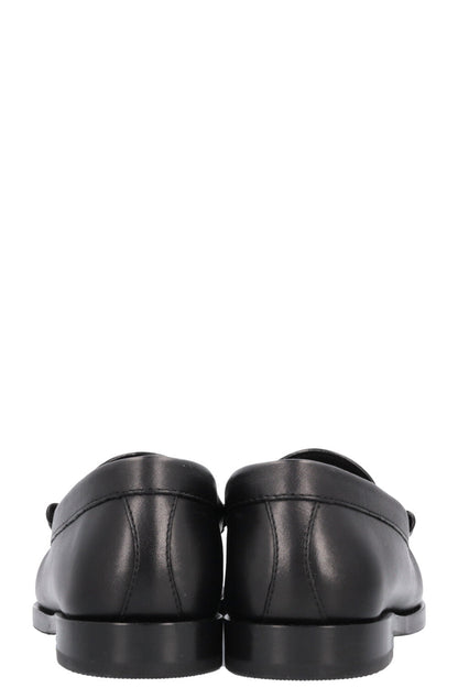 CELINE Tassel Triomphe Flats Leather Black