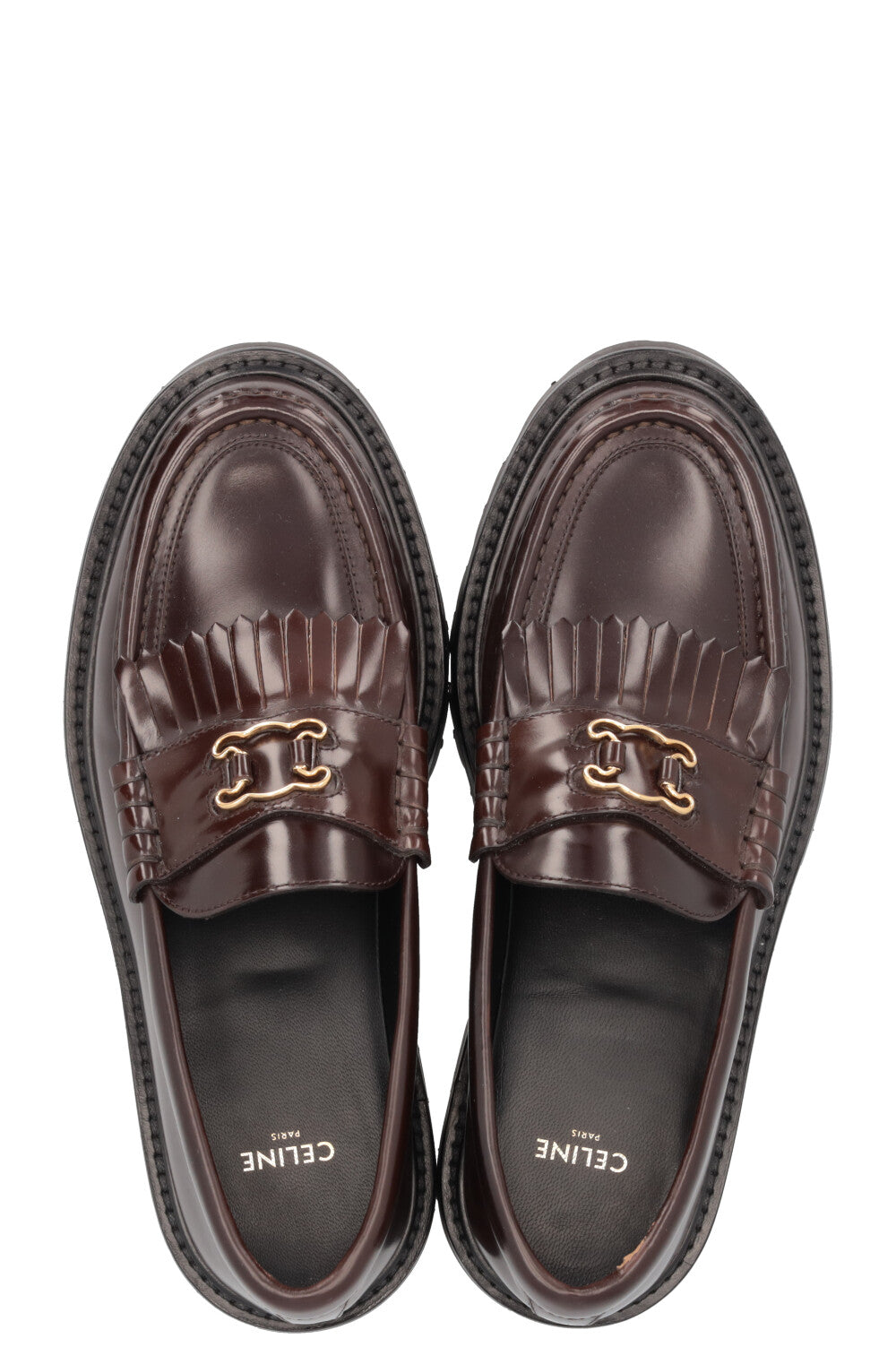 CELINE Margaret Shadow Triomphe Loafers Brown