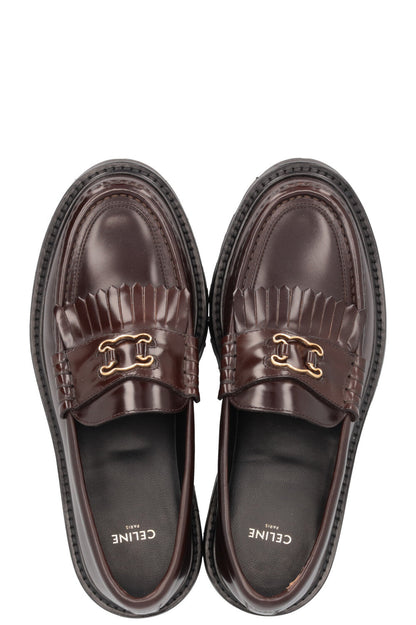 CELINE Margaret Shadow Triomphe Loafers Brown