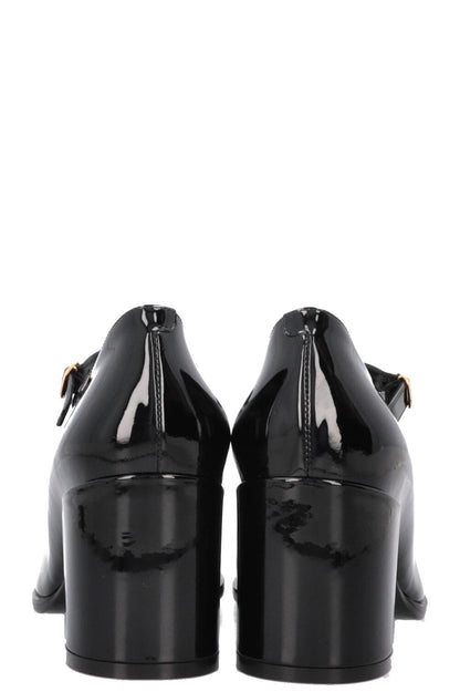 CELINE Lilly Babies Triomphe Mary Jane Heels Patent Black