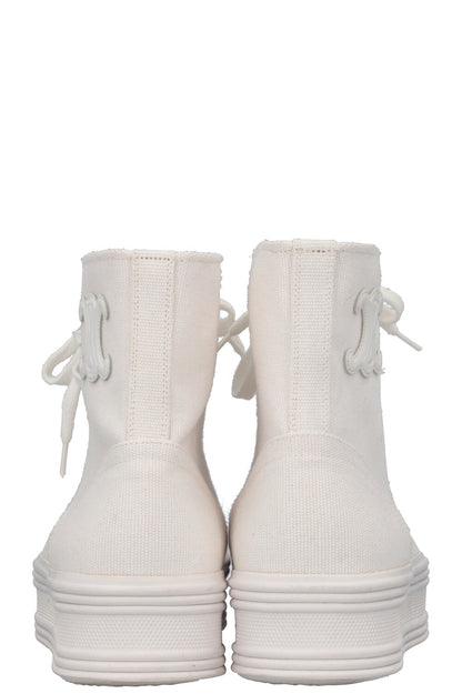 CELINE Triomphe Hightop Sneakers Canvas White
