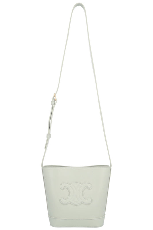 CELINE Mini Triomphe Bucket Bag Mint